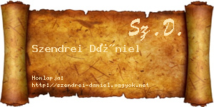 Szendrei Dániel névjegykártya